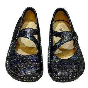 Alegria Black Iridescent Mary Jane Shoes